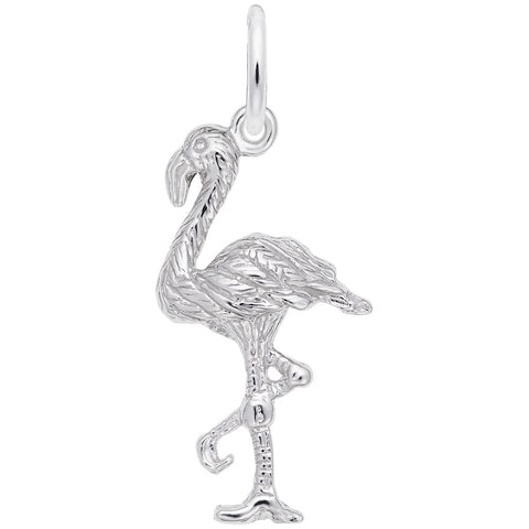 Flamingo Charm In Sterling Silver