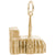 Notre Dame Cathedral 3D Charm in Yellow Gold Plated