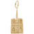 Notre Dame Cathedral 3D Charm In Yellow Gold