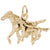 Horseandcolt Charm in Yellow Gold Plated