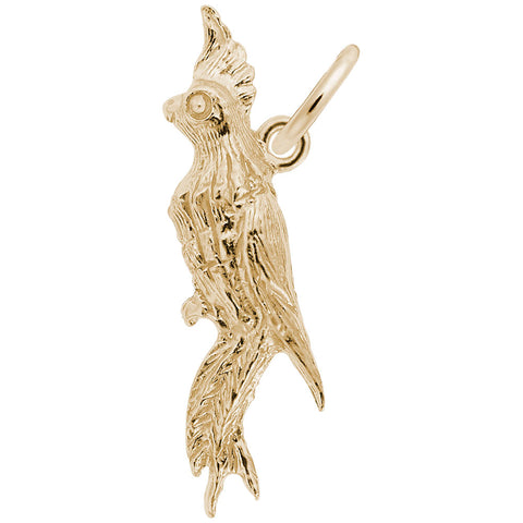 Cockatoo Charm in Yellow Gold Plated