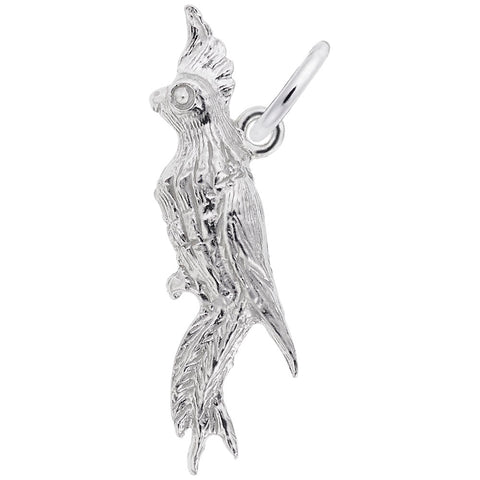 Cockatoo Charm In Sterling Silver