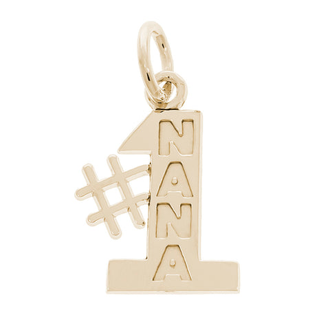 #1 Nana Charm in Yellow Gold Plated