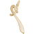 Sword Charm in Yellow Gold Plated