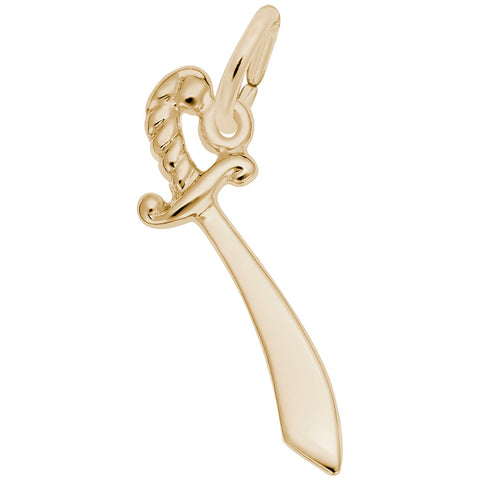 Sword Charm In Yellow Gold