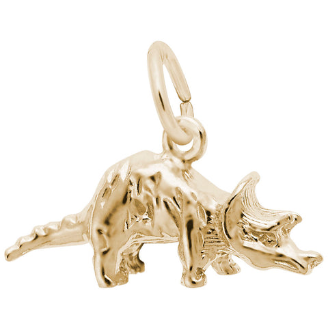 Triceratops Charm in Yellow Gold Plated