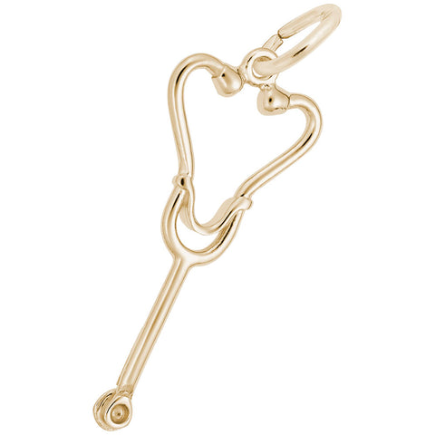 Stethoscope Charm in Yellow Gold Plated