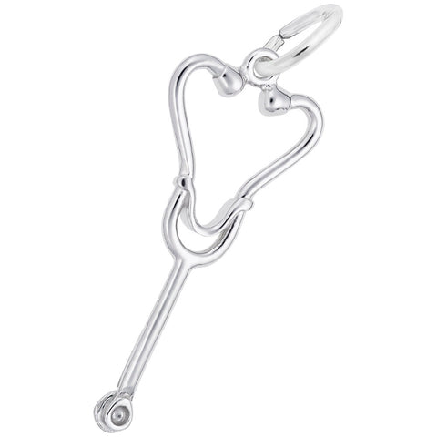 Stethoscope Charm In Sterling Silver