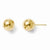 14k Yellow Gold Polished 8mm Ball Post Earrings