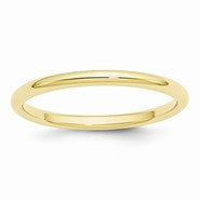 10k Yellow Gold 2mm Standard Comfort Fit Wedding Band