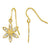 10K Yellow Dia Cut Flower Dangle, Jewelry Earrings