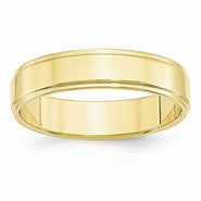 10k Yellow Gold 5mm Flat with Step Edge Wedding Band