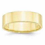 10k Yellow Gold 6mm Lightweight Flat Wedding Band