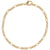 Petite Curbed Figaro Classic Bracelet in Gold Plated