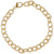 Lined Cable Link Classic Charm Bracelet in Gold Plated