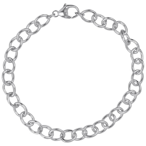 Limited Edition Cable Link Classic Charm Bracelet in Sterling Silver