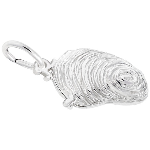 Oyster Charm In 14K White Gold
