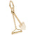 Rake And Shovel Charm in Yellow Gold Plated