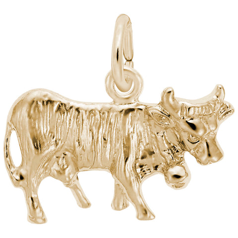 Cow Charm in Yellow Gold Plated