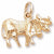 Cow charm in Yellow Gold Plated hide-image
