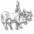 Cow charm in Sterling Silver hide-image