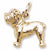Bulldog charm in Yellow Gold Plated hide-image