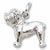 Bulldog charm in 14K White Gold hide-image