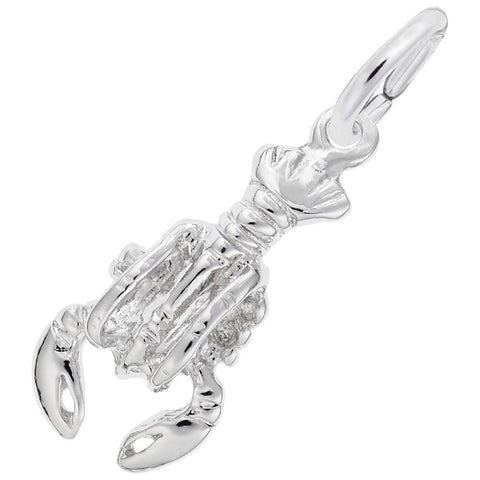 Lobster Charm In Sterling Silver