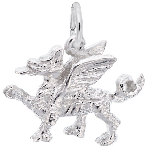 Griffin Charm In Sterling Silver
