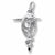 Mountain Climbing charm in 14K White Gold hide-image
