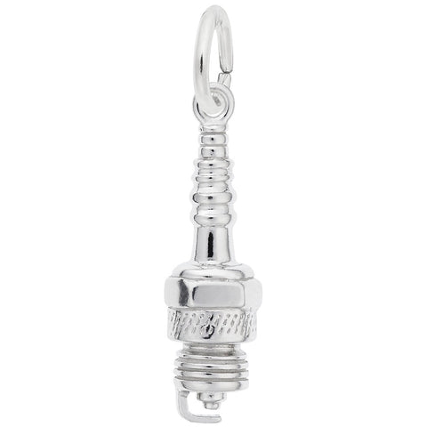 Spark Plug Charm In Sterling Silver