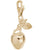 Apple Charm in Yellow Gold Plated