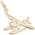 Seaplane Charm In Yellow Gold