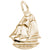 Blue Nose, Nova Scotia Charm in Yellow Gold Plated