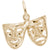 Comedy And Tragedy Charm in Yellow Gold Plated