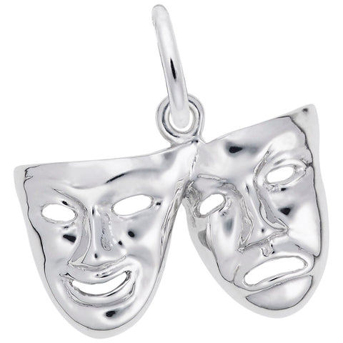 Comedy And Tragedy Charm In Sterling Silver