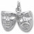 Comedy And Tragedy charm in 14K White Gold hide-image