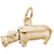 Hippo Charm In Yellow Gold