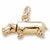 Hippo charm in Yellow Gold Plated hide-image