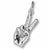 Peace Hand charm in 14K White Gold hide-image