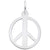 Peace Symbol Charm In Sterling Silver
