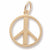 Peace Symbol charm in Yellow Gold Plated hide-image