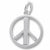 Peace Symbol charm in 14K White Gold hide-image