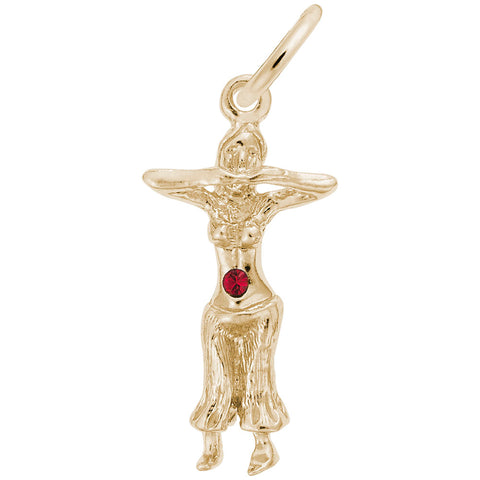 Belly Dancer Charm in Yellow Gold Plated