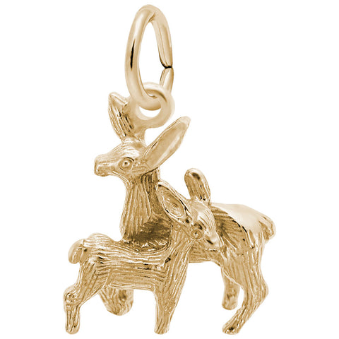 Doeandfawn Charm in Yellow Gold Plated
