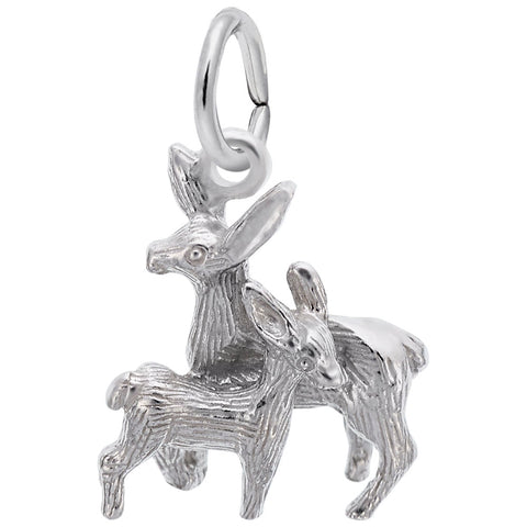 Doeandfawn Charm In 14K White Gold