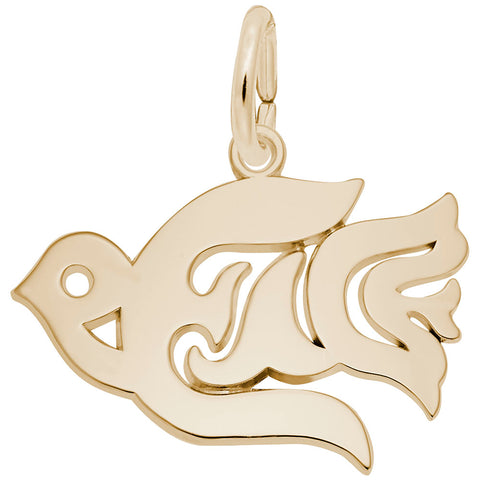 Peace Charm In Yellow Gold