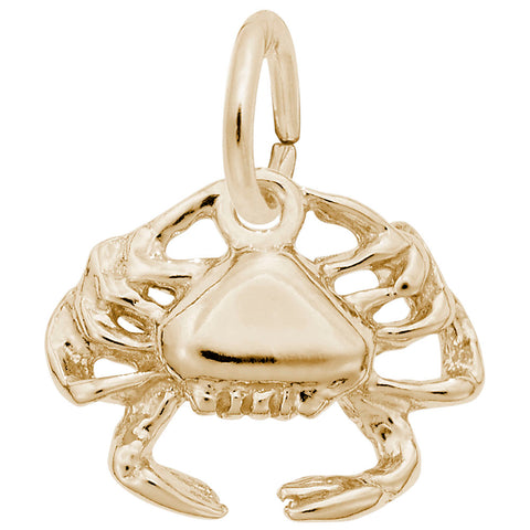 Crab Charm In Yellow Gold