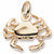 Crab charm in Yellow Gold Plated hide-image