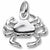 Crab charm in 14K White Gold hide-image
